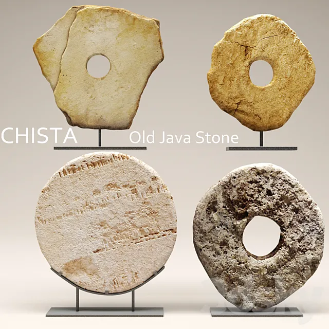 Chista Old Stone figurine stone decor 3ds Max