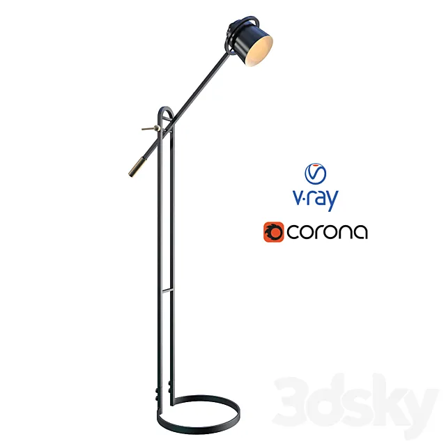 CHISUM Uttermost USA floor lamp model. 3ds Max