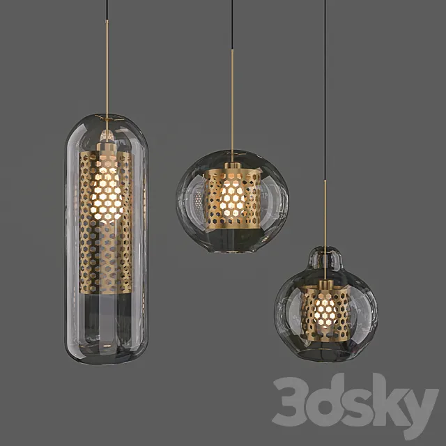 Chiswick Glass Pendant Light 3DS Max Model