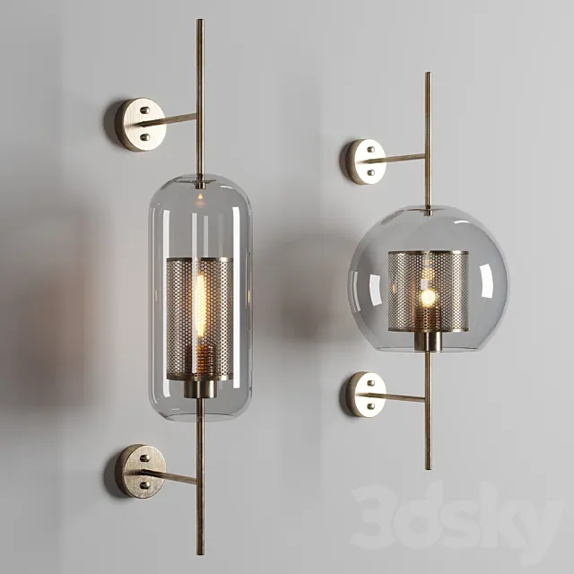 Chiswick Glass Wall Light 3ds Max