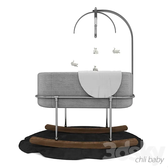 chli baby crib 3DS Max Model