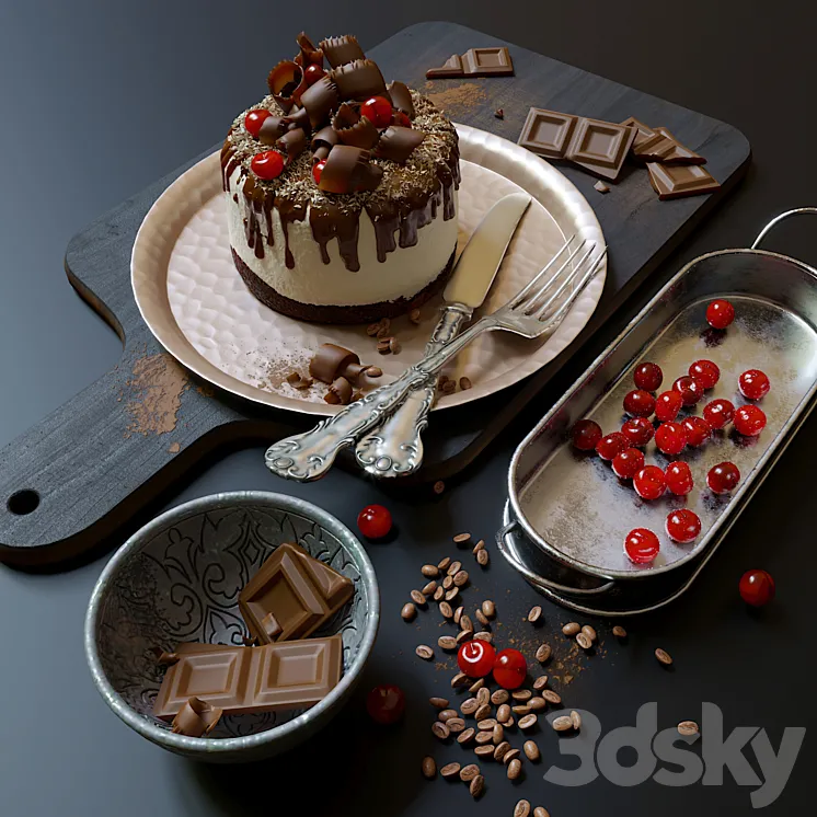 Chocolate cake 3DS Max