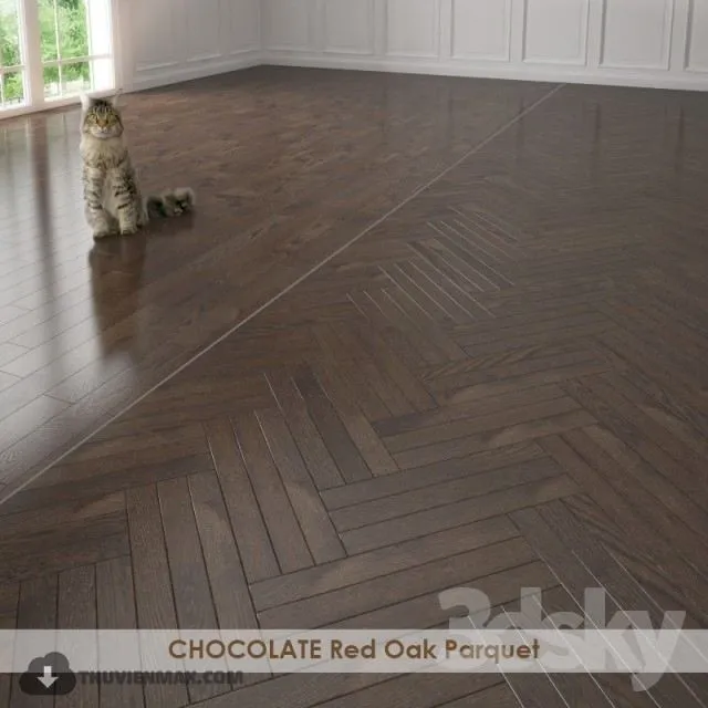 CHOCOLATE Red Oak Parquet 3dsMax Model