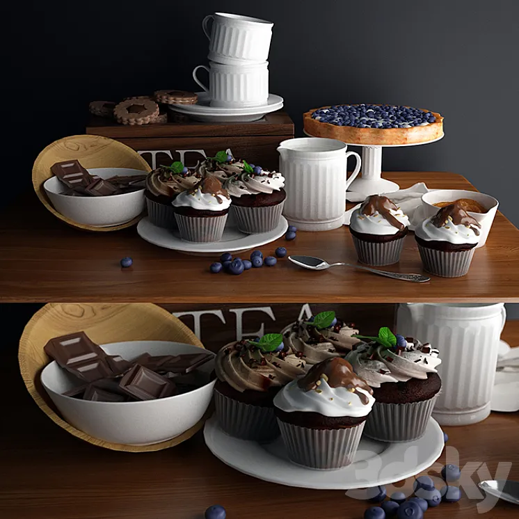 Chocolate set 3DS Max