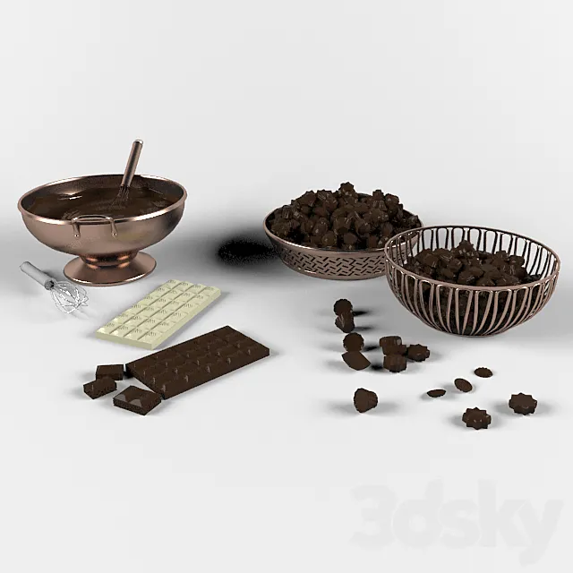 Chocolate set 3DSMax File