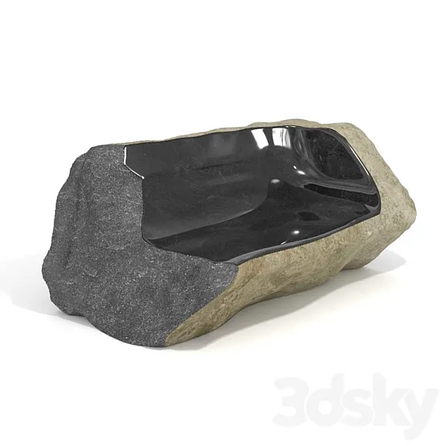 Choi Byung Hoon afterimage of beginning basalt sofa bench seating stone 3ds Max