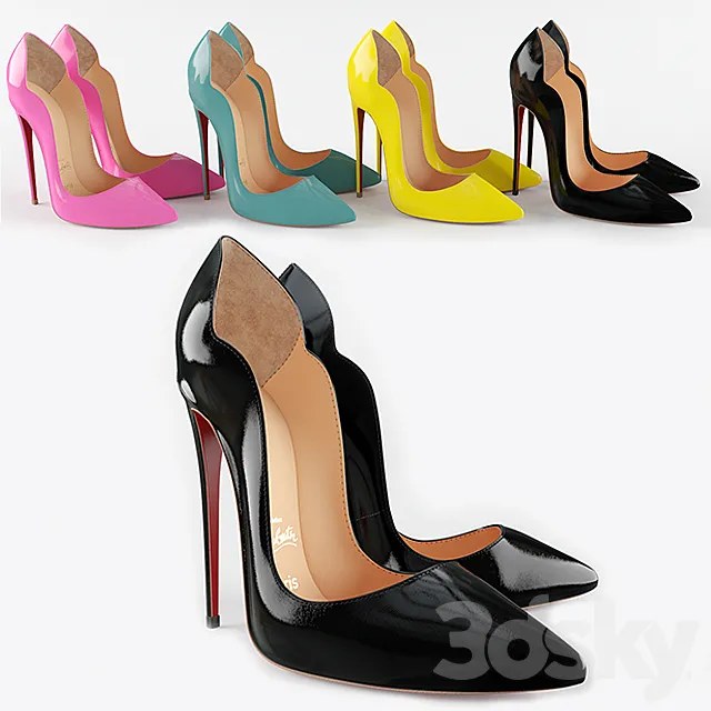 Christian Louboutin Hot Chick 130mm Pumps 3DS Max Model