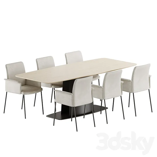 Christine Kroencke Tantrix Table Jaro 200 chair dining set 3DSMax File