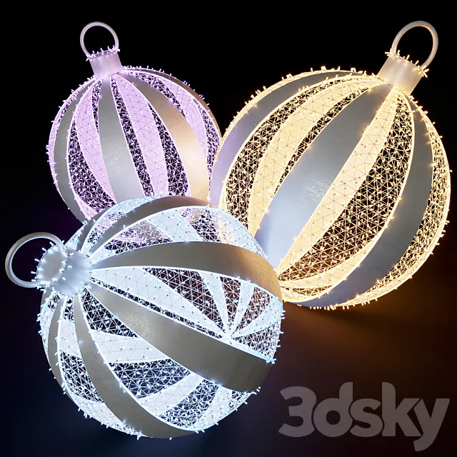 Christmas balls from garlands 3dsMax Model