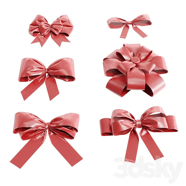 Christmas bow and dress set 01 3dsMax Model