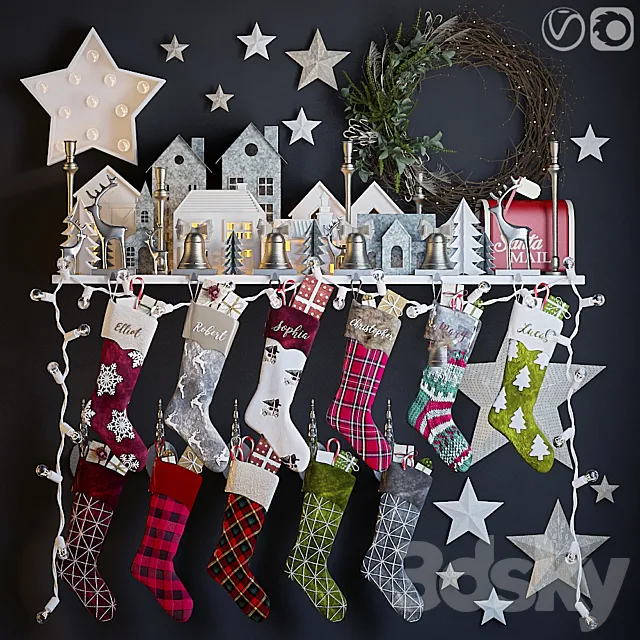 Christmas decor 3 3ds Max