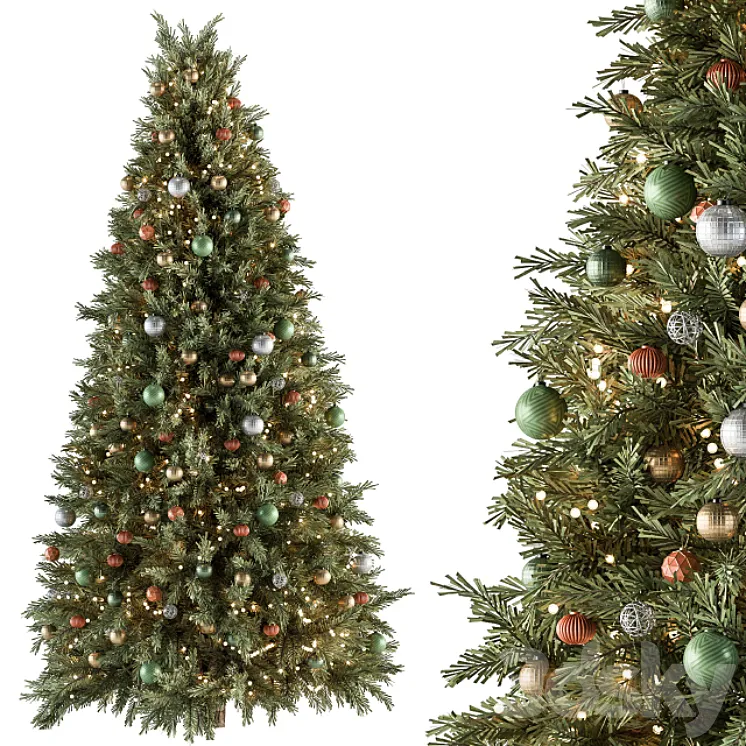 Christmas Decoration 35 – Outdoor Christmas Tree 3DS Max Model