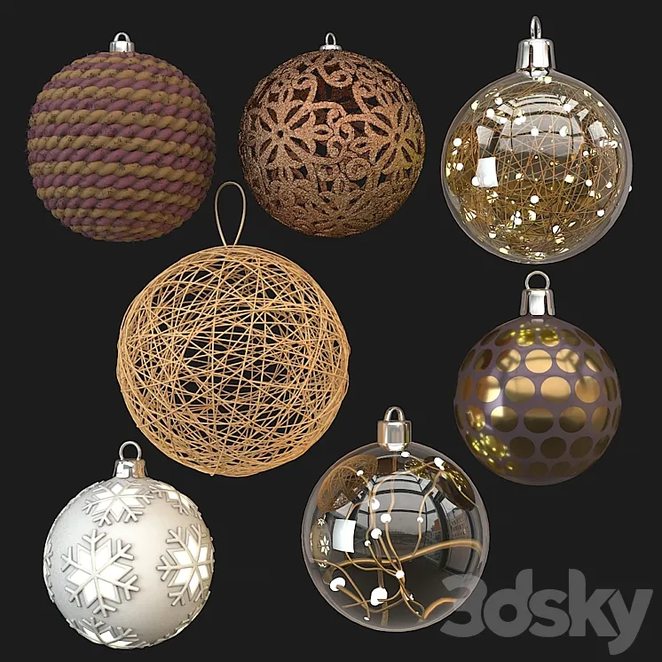Christmas decorations 3DS Max