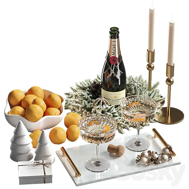 Christmas decorative set 2 3ds Max