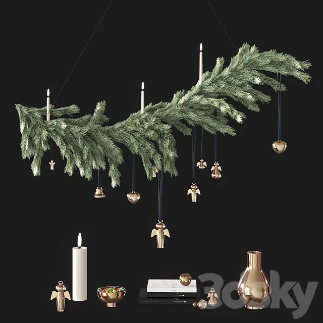 Christmas decorative set 3DSMax File