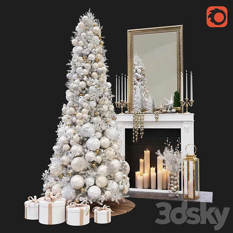 Christmas Decorative set sk_2 (Corona) 3DS Max