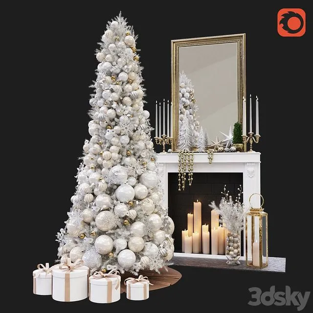 Christmas Decorative set sk_2 (Corona) 3dsMax Model