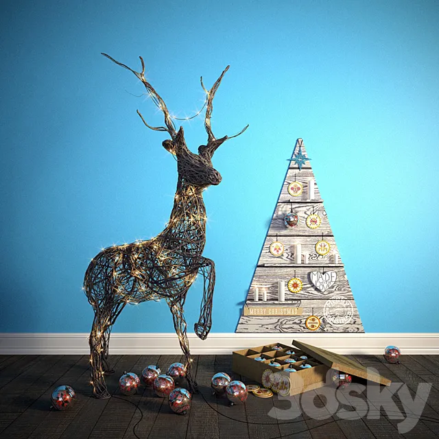 Christmas deer 3DS Max Model