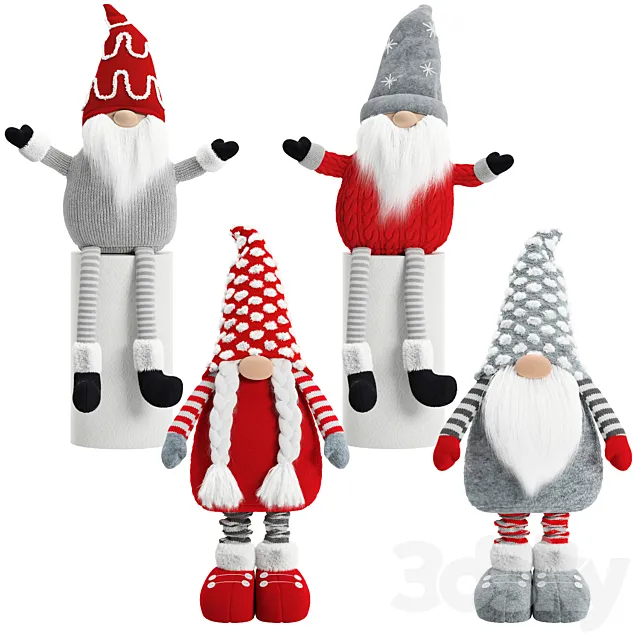 christmas gnomes 3ds Max