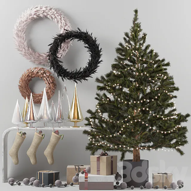 Christmas set 3ds Max