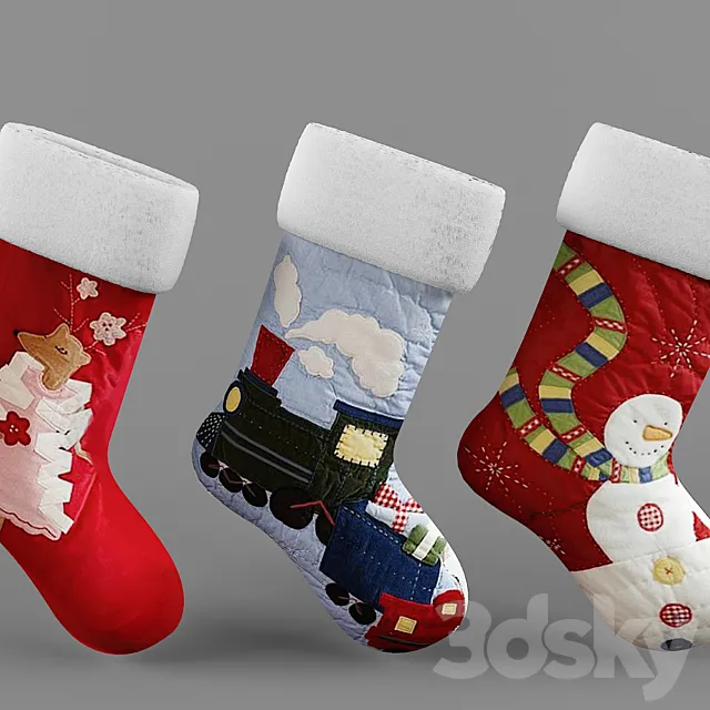 Christmas socks 3DSMax File