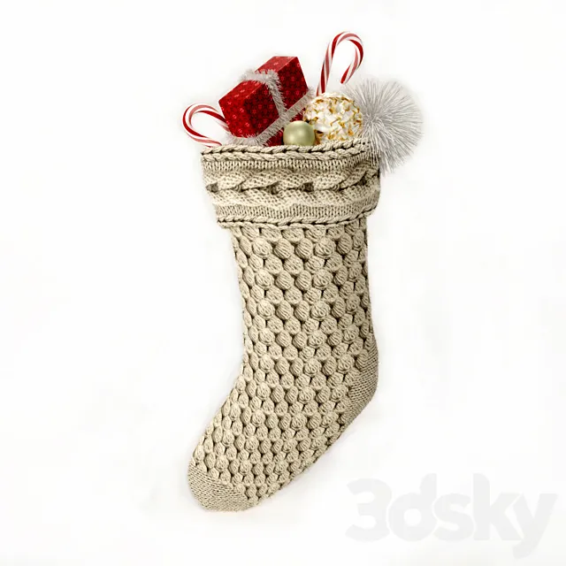 Christmas stocking 3ds Max