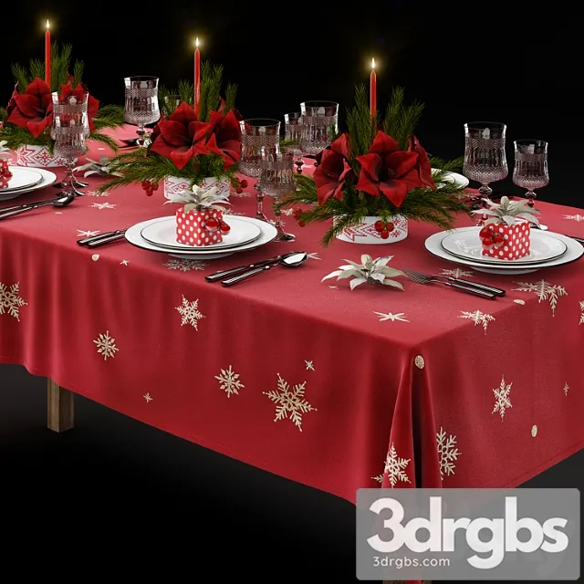 Christmas tableware 3dsmax Download