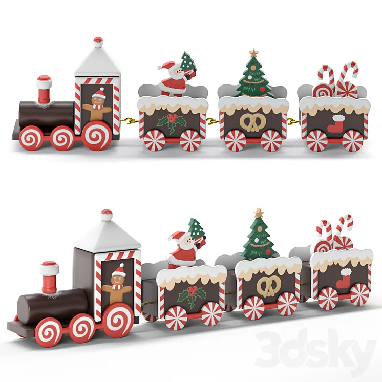 Christmas train 3DS Max