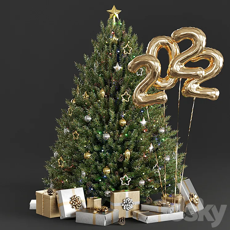 Christmas tree 3DS Max Model