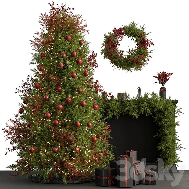 Christmas Tree and Decoration 46 3DS Max Model