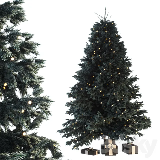 Christmas tree with gifts 3ds Max