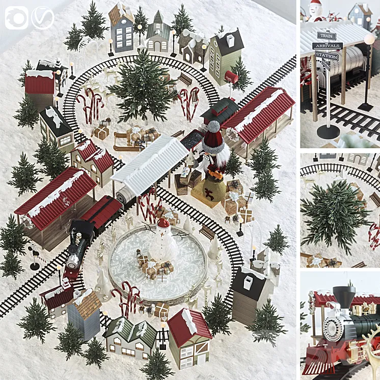 Christmas village 3DS Max