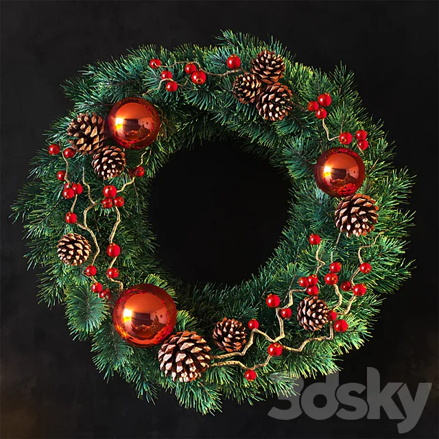 Christmas wreath 3DSMax File