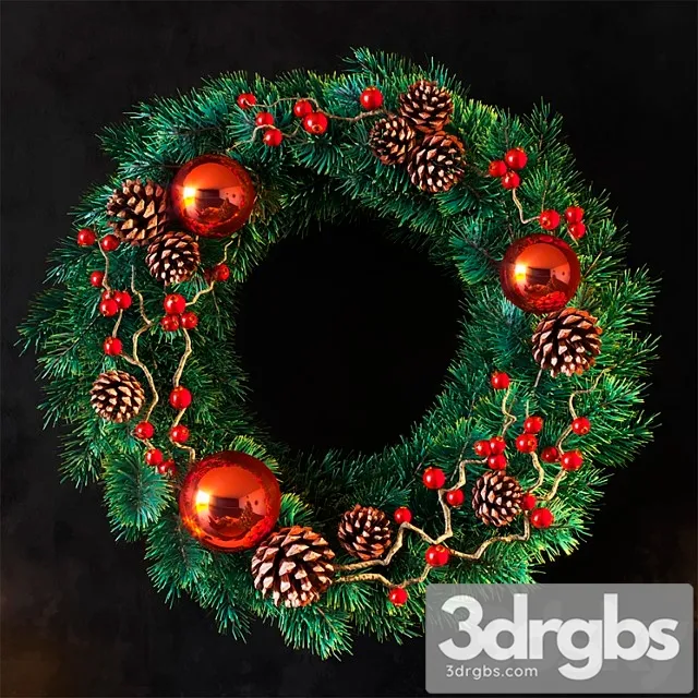 Christmas wreath_3 3dsmax Download