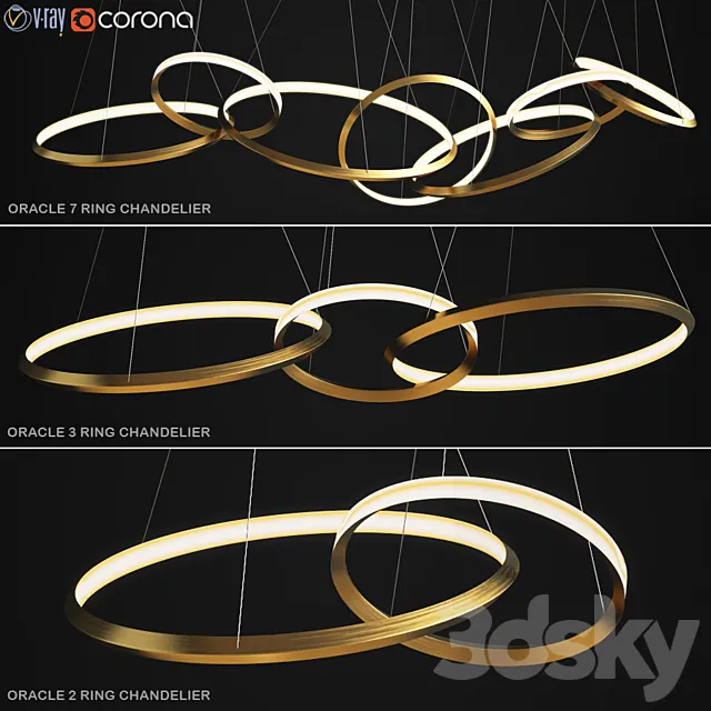 Christopher Boots Oracle Light Ring Set 3ds Max
