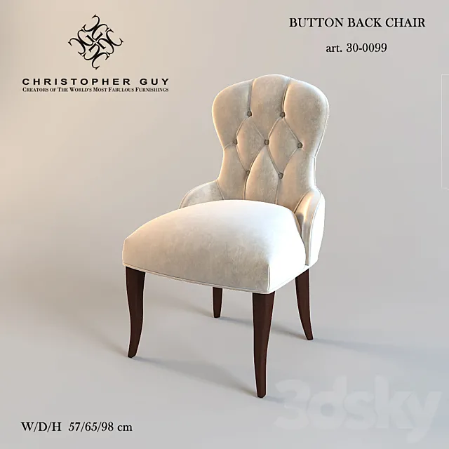 Christopher Guy _ Button Back Chair 30-0099 3DSMax File