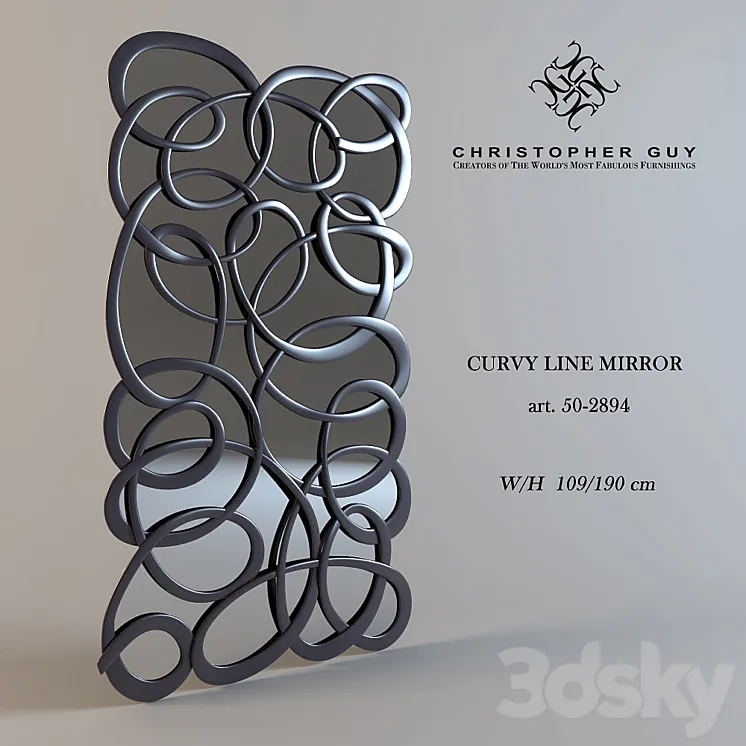 Christopher Guy \/ Curvy Line Mirror 50-2894 3DS Max
