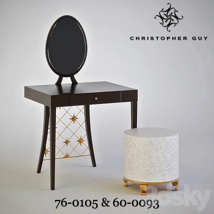 Christopher Guy \/ Table 760105 & Ottoman 60-0093 3DS Max
