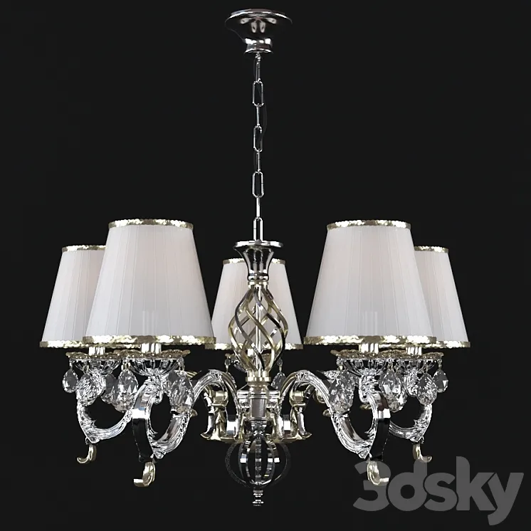 Chrome Chandelier 3DS Max