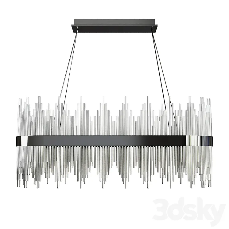 CHROME GLASS CHANDELIER Garda Decor 3DS Max Model