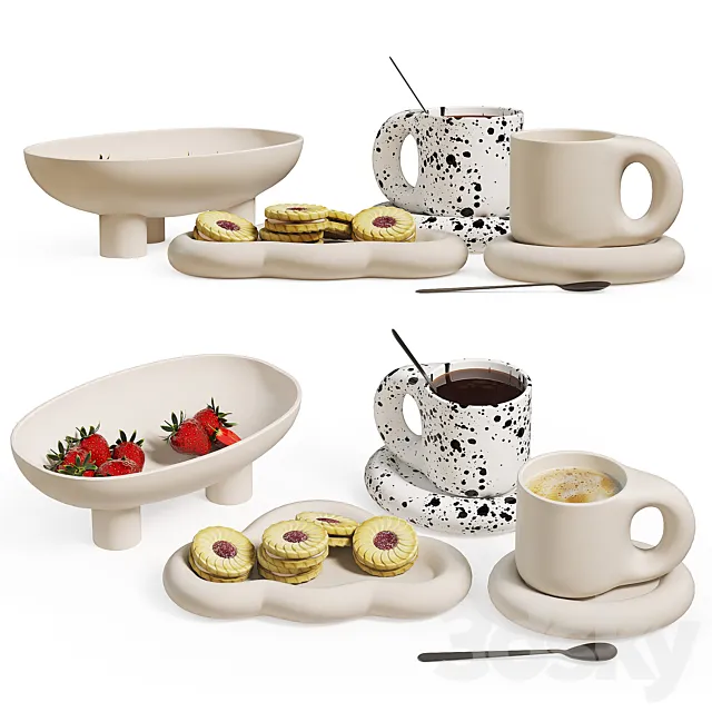 Chubby Set for tea drinking 3ds Max