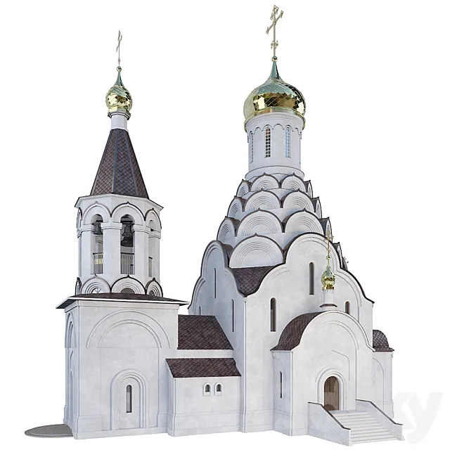 Church of St. Nicholas the Wonderworker in Mytishchi Moscow region pos. friendship 3ds Max