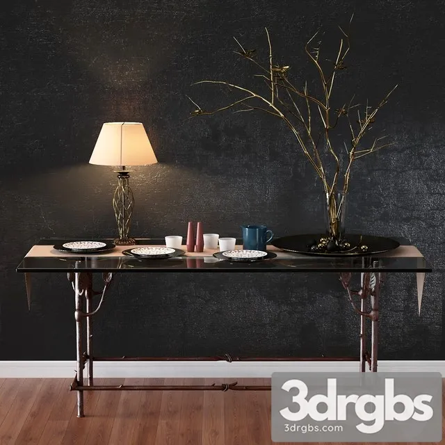 Ciani Table with Decor 3dsmax Download