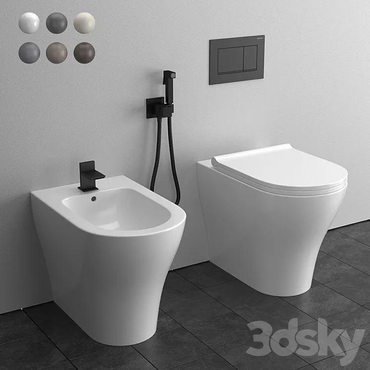 Cielo Enjoy e Amedeo Back to wall WC \/ Bidet 3DS Max