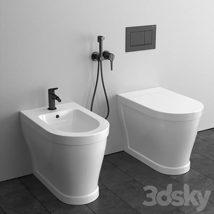 Cielo Opera Back to wall WC \/ Bidet 3DS Max