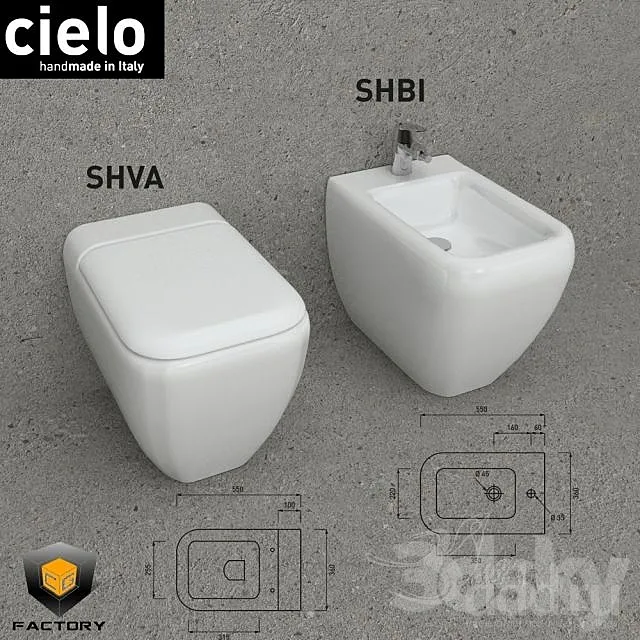 CIELO SHUI TOILET & BIDET 3DSMax File