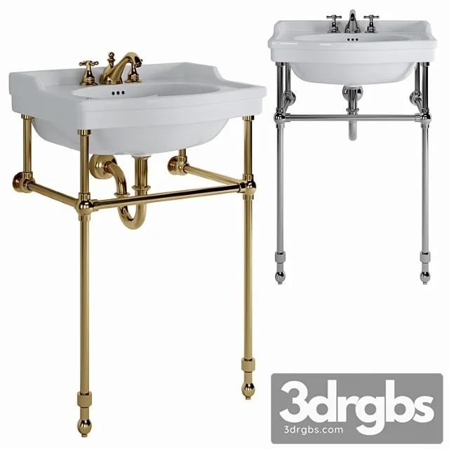 Cierra Console Sink With Brass Stand 3dsmax Download