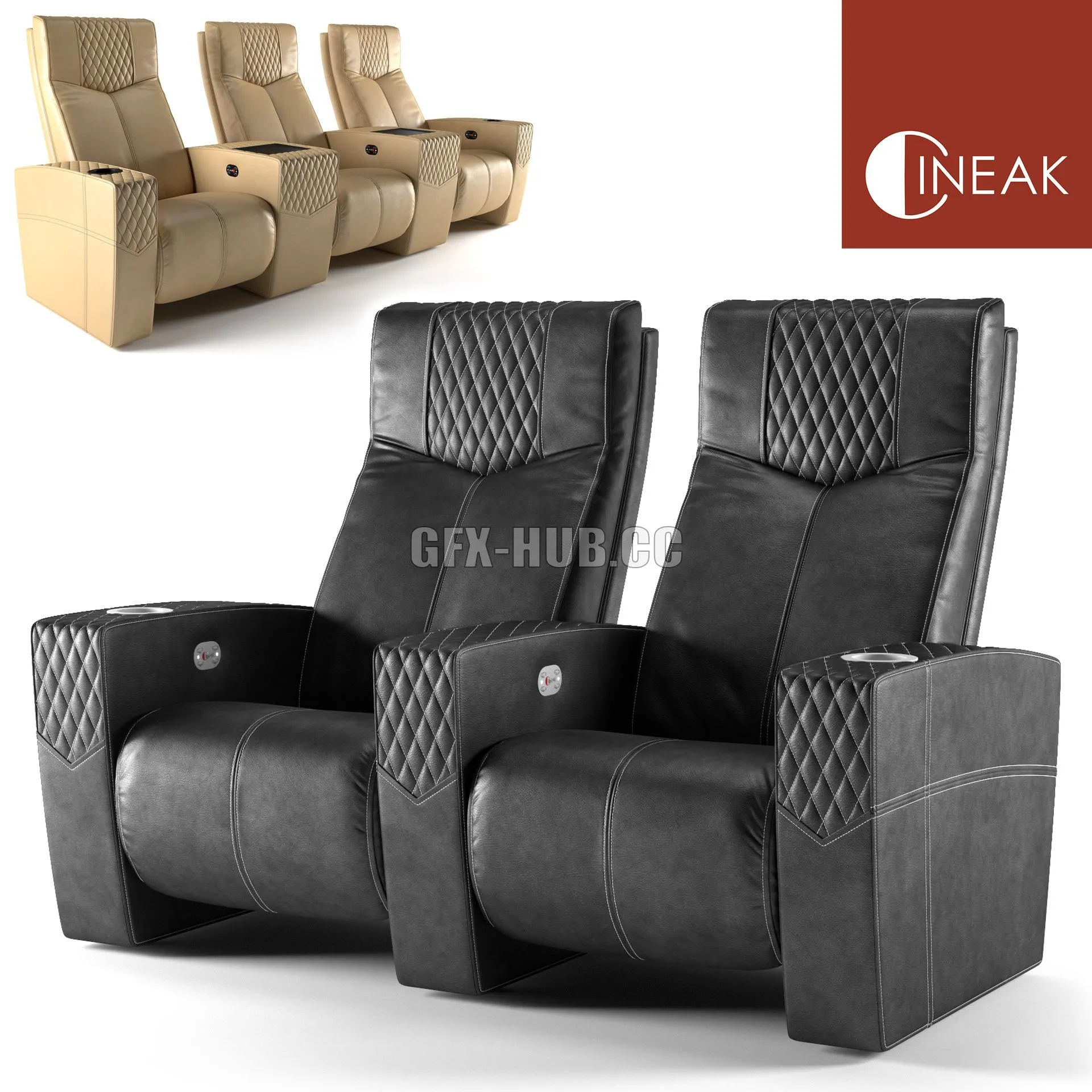 Cineak ferrier seating 3dsMax Model