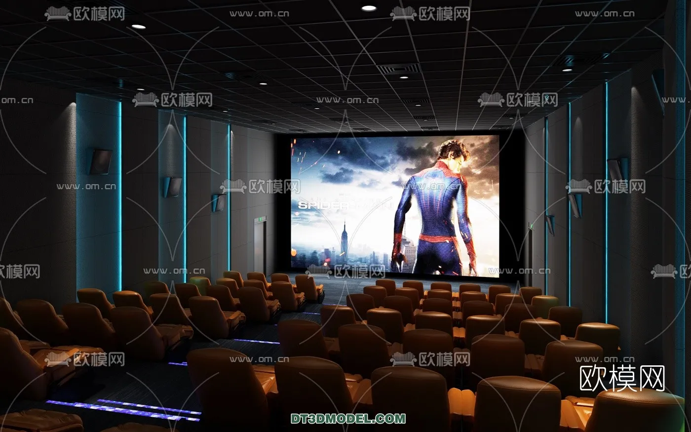 Cinema 3D Scenes – Movie Theater 3D Models – 013