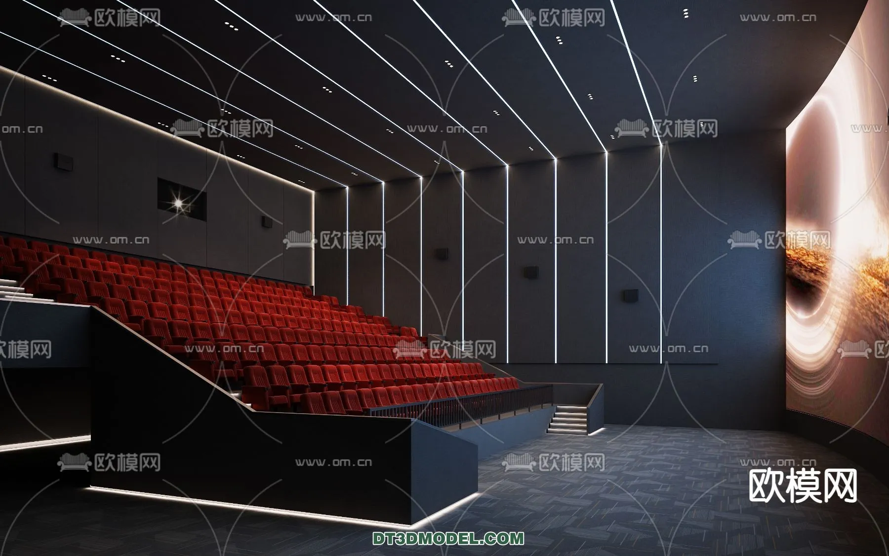 Cinema 3D Scenes – Movie Theater 3D Models – 017